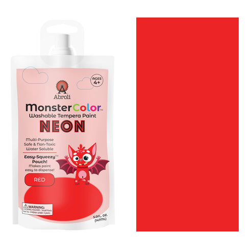 5 OZ NEON RED WASH TEMPERA